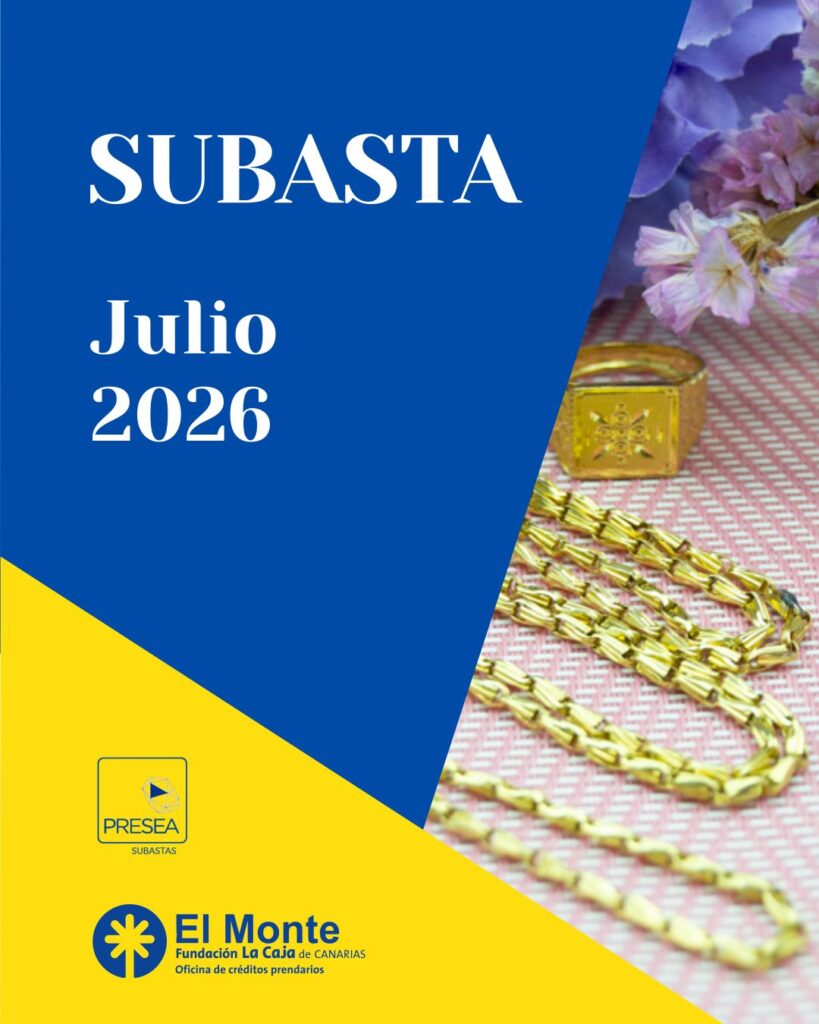 El Monte La Caja de Canarias Subasta julio 2026