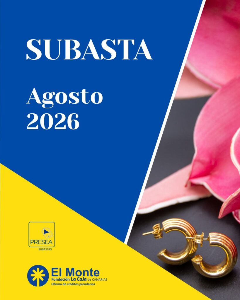 El Monte La Caja de Canarias Subasta agosto 2026