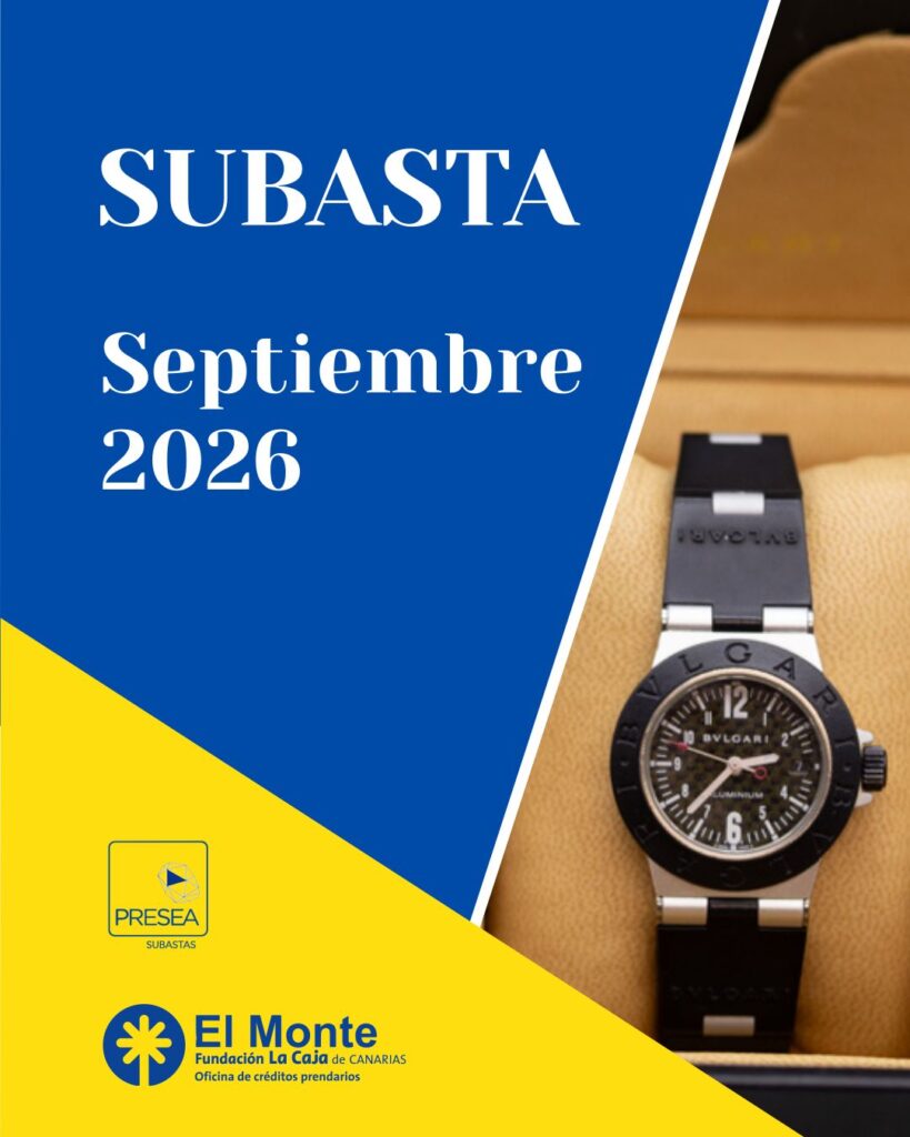 El Monte La Caja de Canarias Subasta septiembre 2026