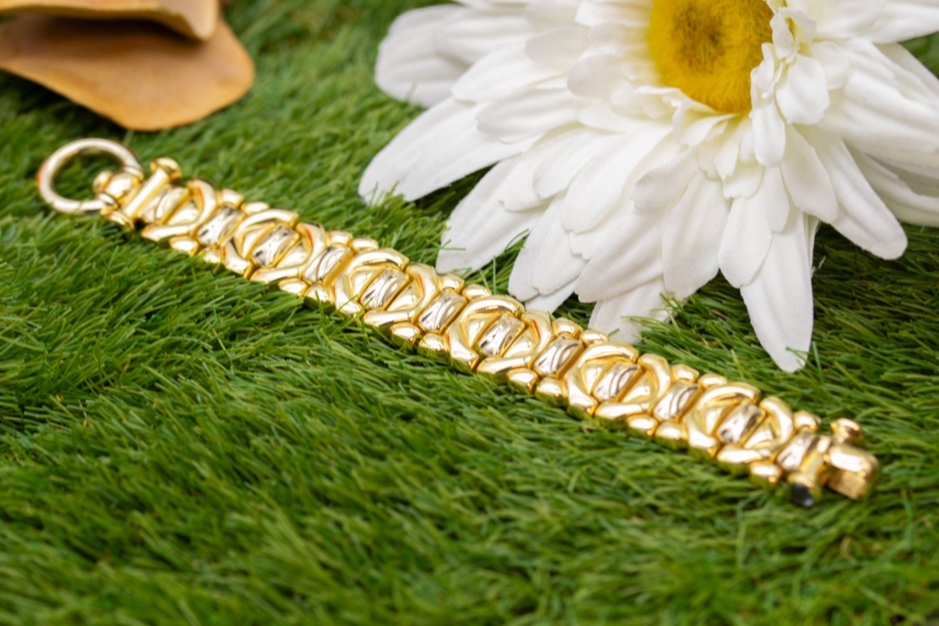 El Monte La Caja de Canarias Subasta septiembre 2026 - Pulsera eslabones oro bicolor